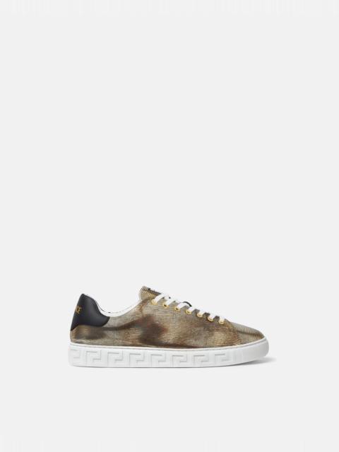 VERSACE Greca Lizard-Effect Sneakers