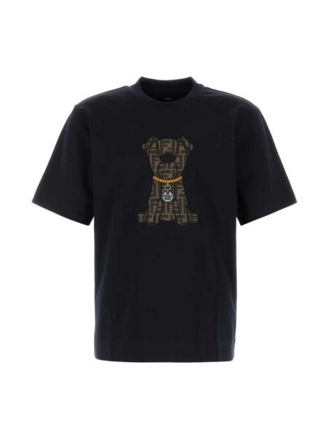 FENDI Black Cotton T-shirt