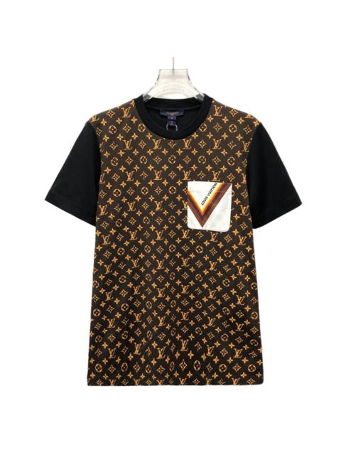 Louis Vuitton Louis Vuitton Brown Logo Monogram Full Print Cotton Top
