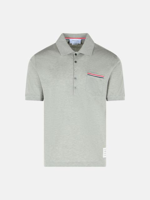 GREY COTTON POLO SHIRT
