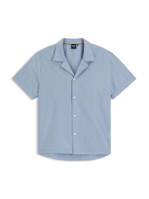 BOSS REGULAR-FIT SHIRT IN SOFT SEERSUCKER