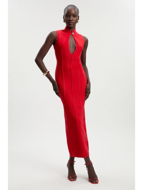 KAREN MILLEN Figure Form Bandage Sleeveless Pencil Knit Maxi Dress