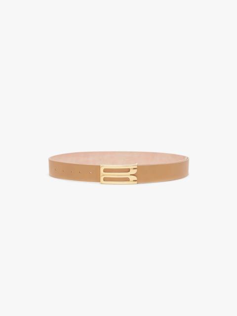 Victoria Beckham Jumbo Frame Belt In Camel Leather