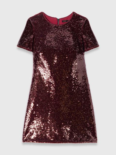 maje Sequin-embroidered mini dress