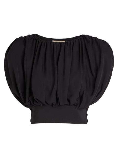 HEIRLOME Heirlome Cummerbund Draped Silk Crop top