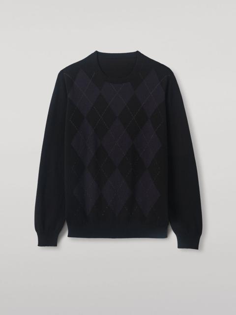 Johnstons of Elgin Argyll Black Cashmere Jumper