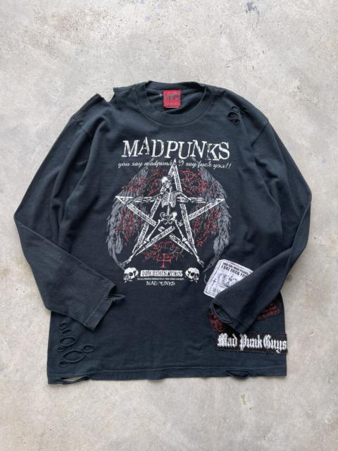 Other Designers Japanese Brand - Mad Punk Bondage Punker distressed long sleeve shirt