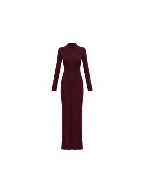 Alaïa ALAÏA Bordeaux Long Sleeve Dress New & Authentic (Women's si