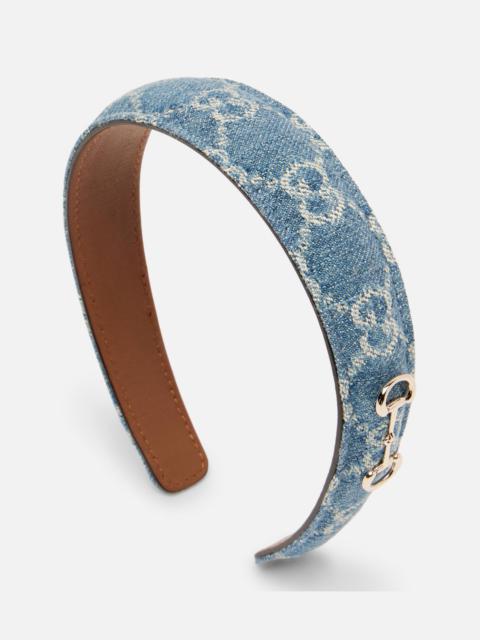 GUCCI GG jacquard denim headband
