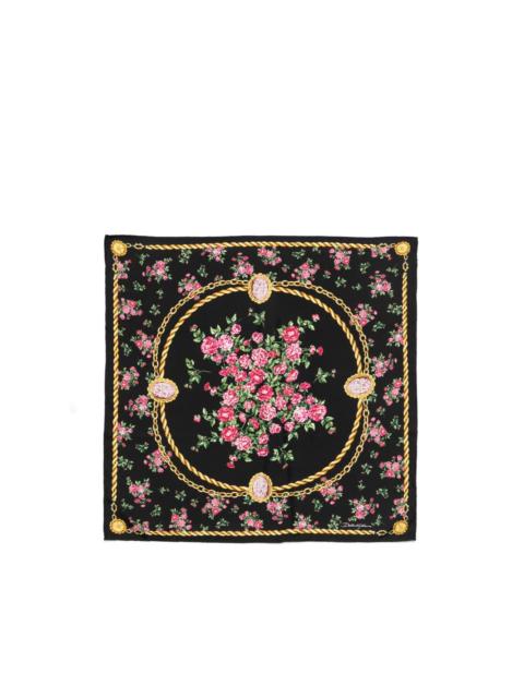 Dolce & Gabbana floral chain scarf