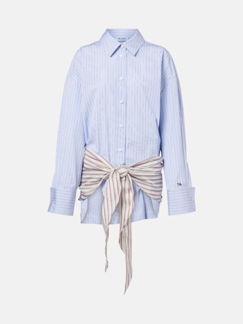 THE ATTICO Striped cotton shirt dress