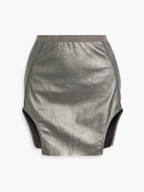 Rick Owens Diana leather-blend mini skirt