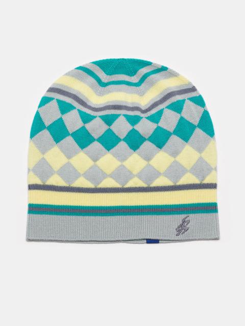 Asics Aquifolia Knit Hat in Blue Haze/Lemon