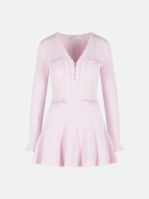 self-portrait PINK VISCOSE BLEND MINI DRESS