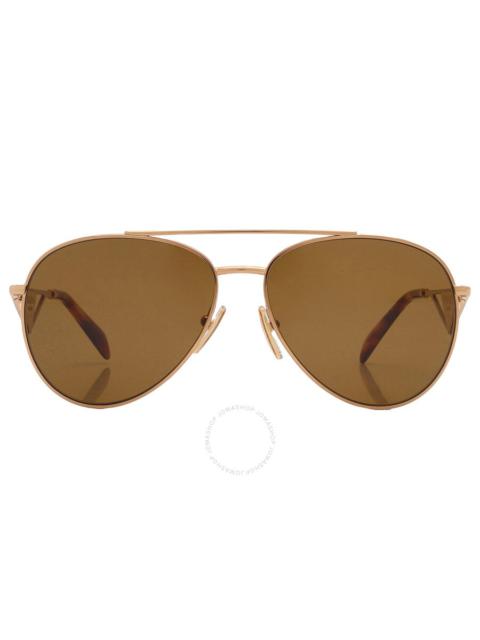 Prada Prada Dark Brown Pilot Ladies Sunglasses PR 73ZS 5AK01T 58