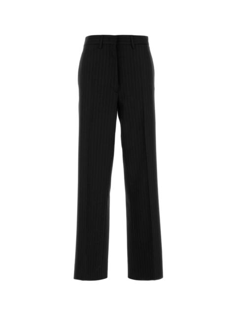 Miu Miu Miu Miu Women Embroidered Stretch Wool Palazzo Pant