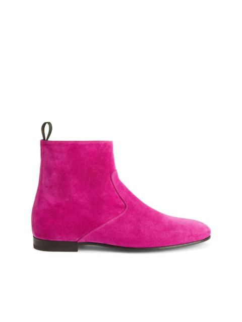 Ron panelled suede ankle boots