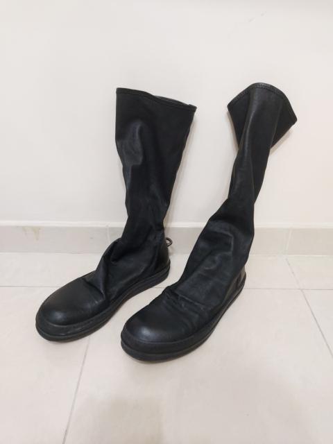 Rick Owens SS16 Cyclops Black Leather Stretch Sock Sneakers Boots