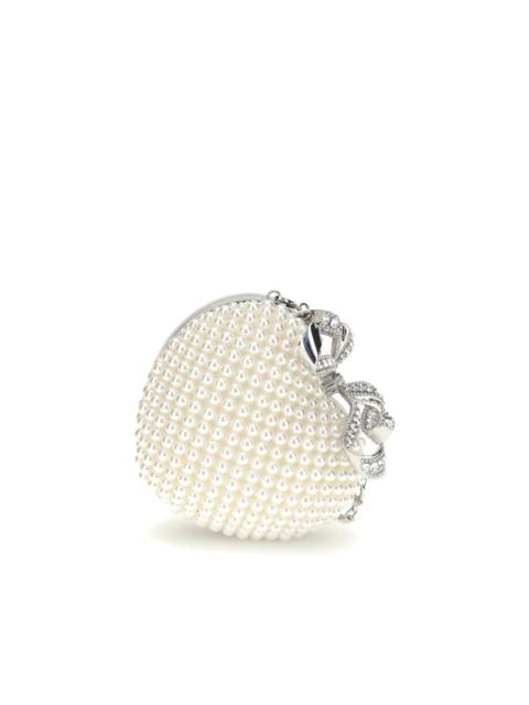 self-portrait Self-Portrait Pearl Heart Clutch Bag