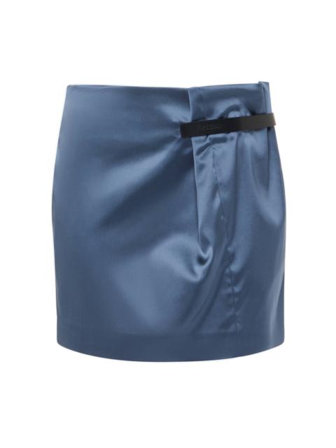 JW Anderson Satin Mini Skirt blue
