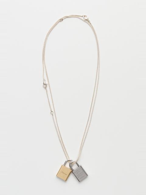 Our Legacy Riddle Necklace Brass And Nickle Padlock