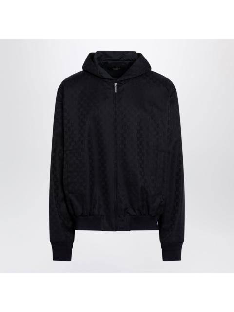 GUCCI Gucci Ultramarine Gg Cotton Canvas Zip Hooded Jacket Men
