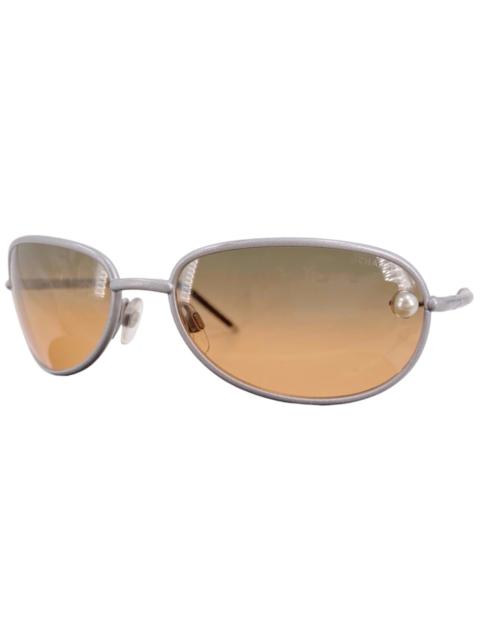 Chanel 00s Karl Lagerfeld Retro Pearl Sunglasses