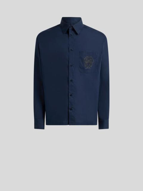 Etro SHIRT WITH BREAST POCKET AND OCTOPUS EMBROIDERY
