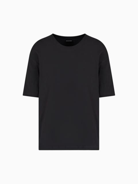 EMPORIO ARMANI ASV SILK-BLEND JERSEY V-NECK T-SHIRT