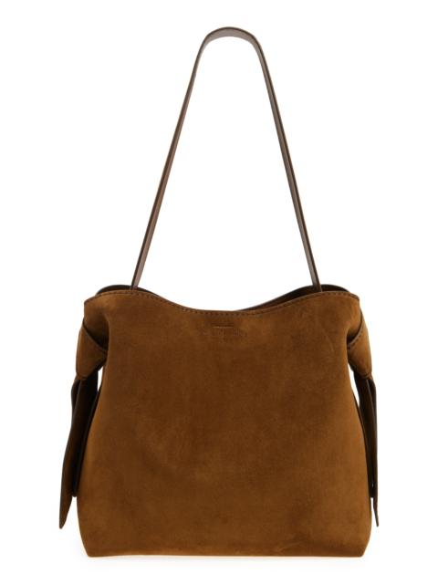 Acne Studios Acne Studios Midi Musubi Suede Shoulder Bag in Cognac Brown at Nordstrom