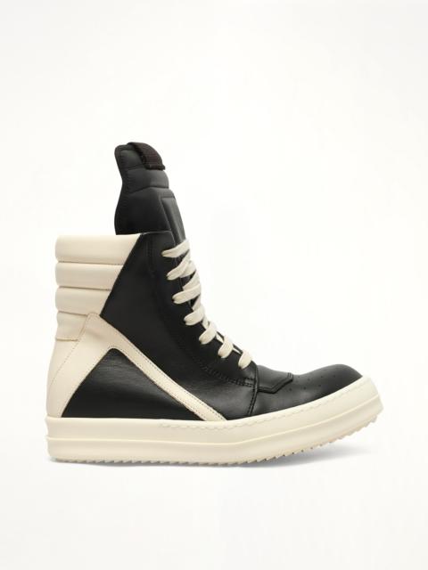Rick Owens Geobasket in Black/Milk/Milk