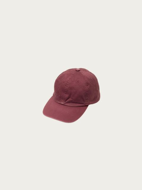 AURALEE Garment-Dyed Finx Chino Cap Made By Kijima Takayuki - Red Brown