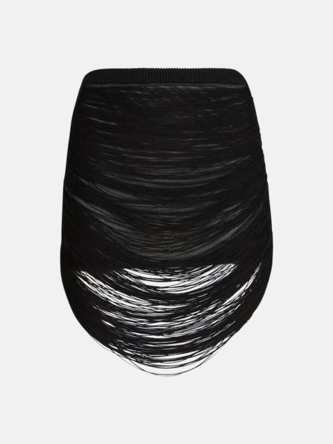 THE ATTICO BLACK MIDI SKIRT
