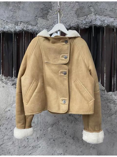 Loewe LOEWE shearling jacket in camel brown