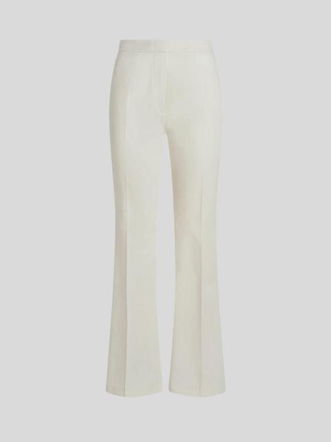 Etro FLARED STRETCH COTTON TROUSERS