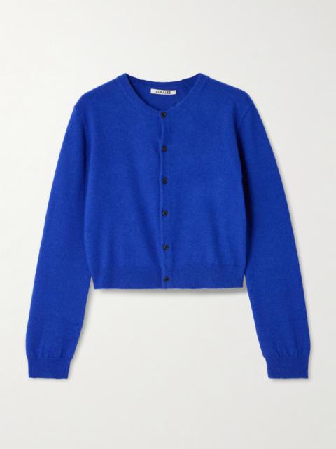 AURALEE Brushed Cashmere And Cotton-blend Cardigan