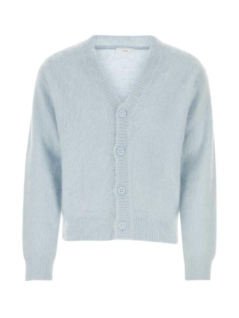 Other Designers 1989 Studio Men Pastel Light Blue Mohair Blend Cardigan