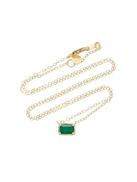 ILA Leone 14K Gold Emerald Necklace green
