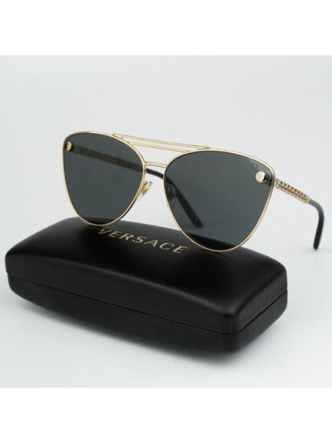 VERSACE NEW Versace VE2267 100287 Gold Dark Gradient Pilot Unisex Sunglasses VE 2267