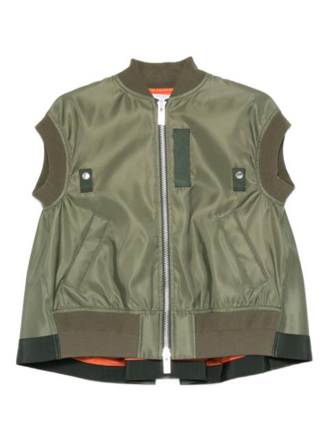 sacai zip-up sleeveless gilet