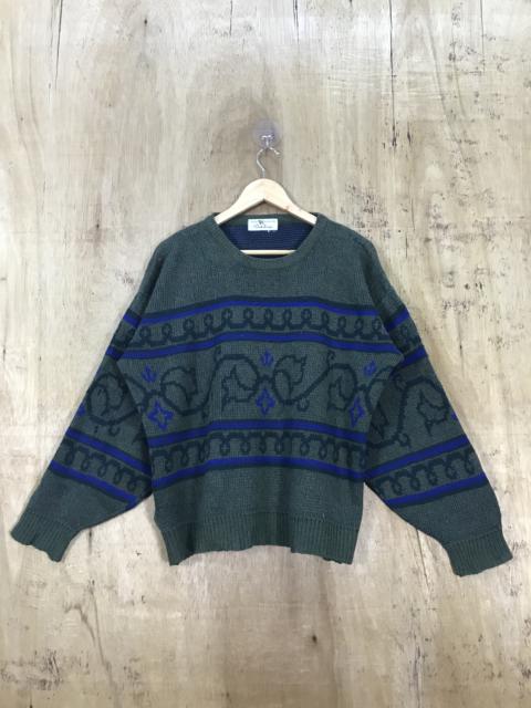 Other Designers Homespun Knitwear - Shot Arrow Abstract Motive Knit Sweater