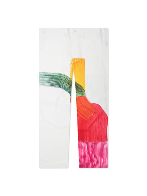 ISSEY MIYAKE RB DRAWING PRESS TROUSERS - PINK/RED