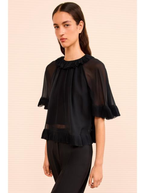 ULLA JOHNSON Helaine Short Sleeve Top