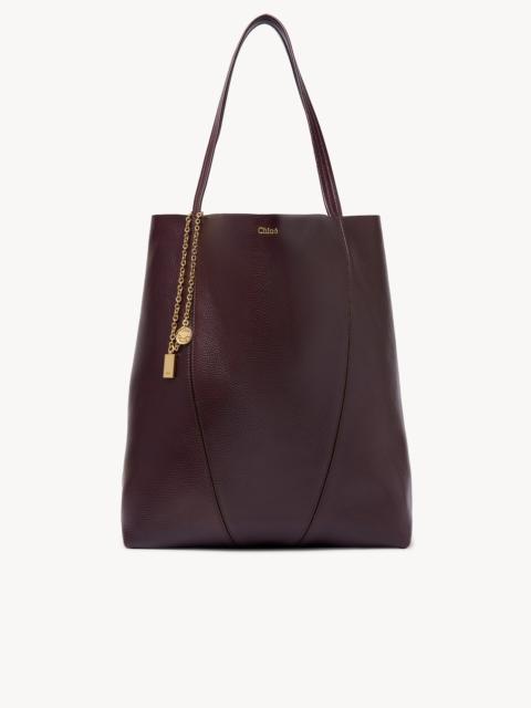 Chloé LARGE CHLOÉ SPIN TOTE BAG IN GRAINED LEATHER