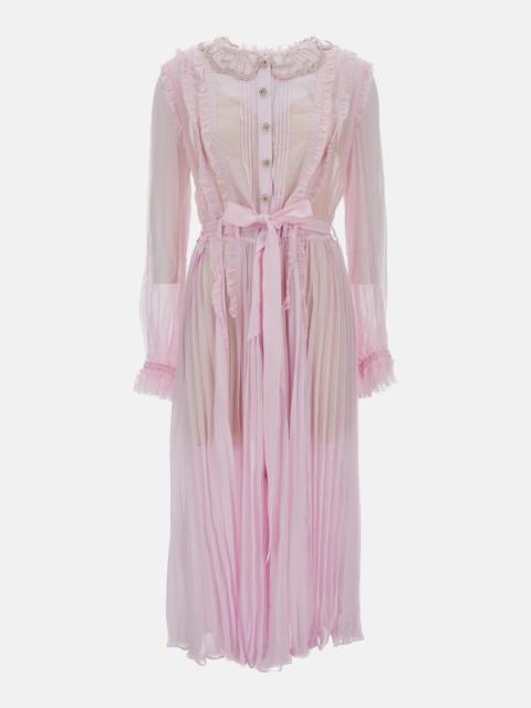 self-portrait Pleated midi dress