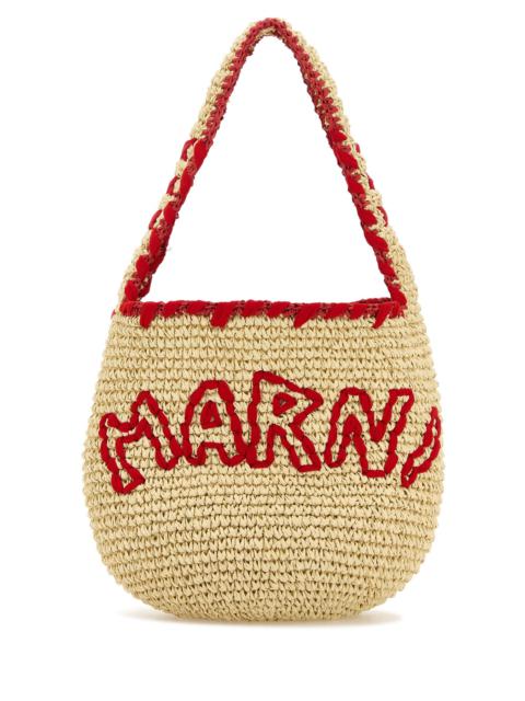 Marni Raffia small Nassa shoulder bag