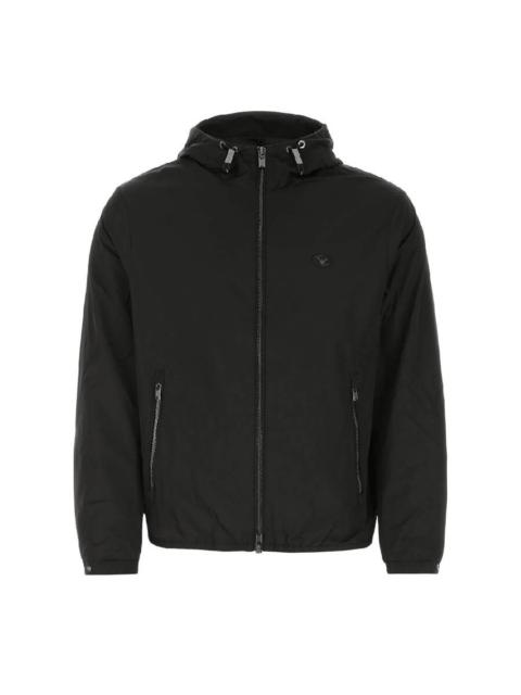 EMPORIO ARMANI Emporio Armani Drawstring Hood Polyester Jacket, Brand Size 52 (US Size 42)