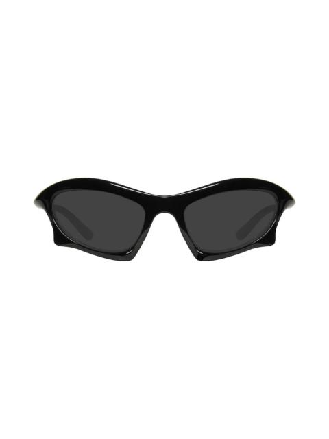 BALENCIAGA Bat Rectangle Sunglasses in Black