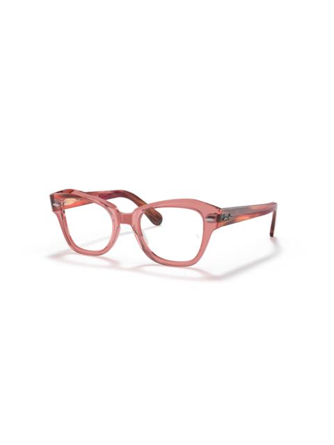 Ray-Ban Ray-Ban 48mm Irregular optical glasses in Pink at Nordstrom