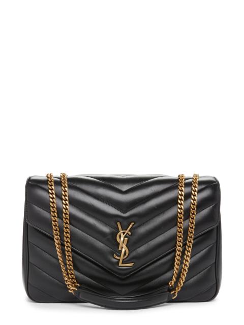 SAINT LAURENT Saint Laurent Large Loulou Quilted Leather Shoulder Bag in Noir at Nordstrom
